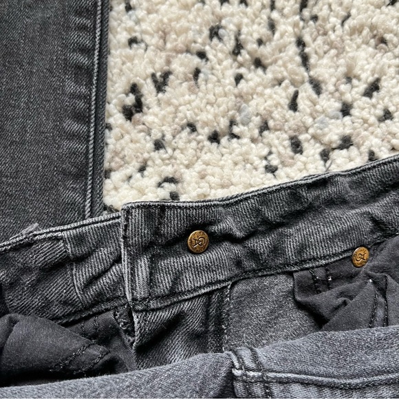 Good American straight leg distressed black gray jeans size 25 - Picture 7 of 9